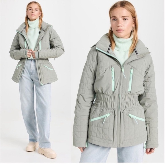 NEW Free People movement All Prepped Ski Jacket Greyed Olive size Large - Picture 9 of 9